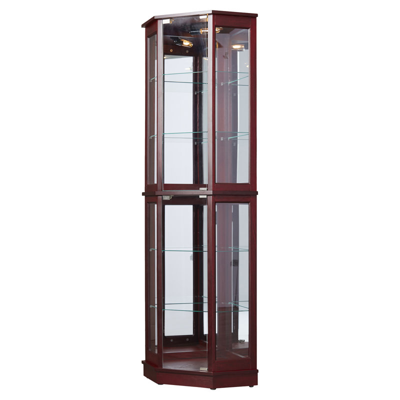 Andover Mills Biali Lighted Corner Curio & Reviews Wayfair